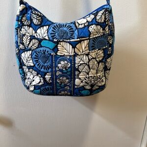 Vera Bradley Blue and White Floral Shoulder Bag